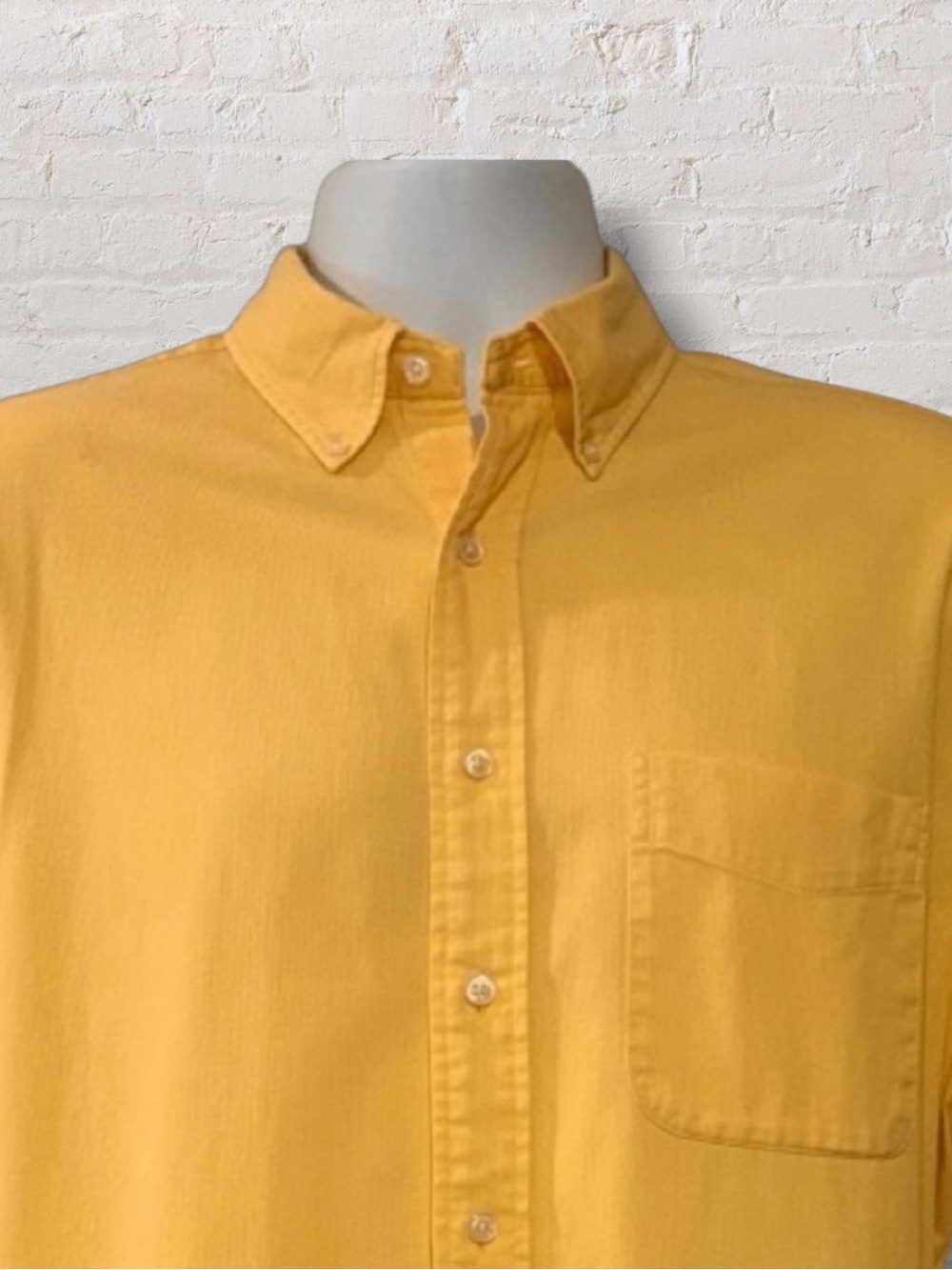 Daniel Cremieux Button Down Shirt M Yellow Italian Fabric Cotton Classic Fit - Picture 8 of 12